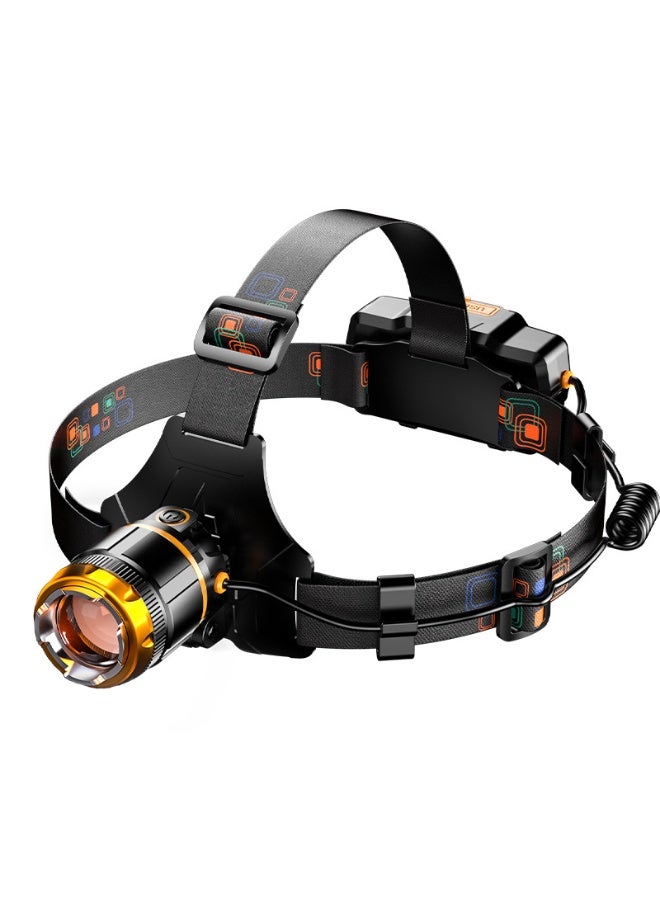 NIBEMINENT Super Bright Rechargeable Headlamp - Ideal for Night Fishing, Emergencies, and Patrols