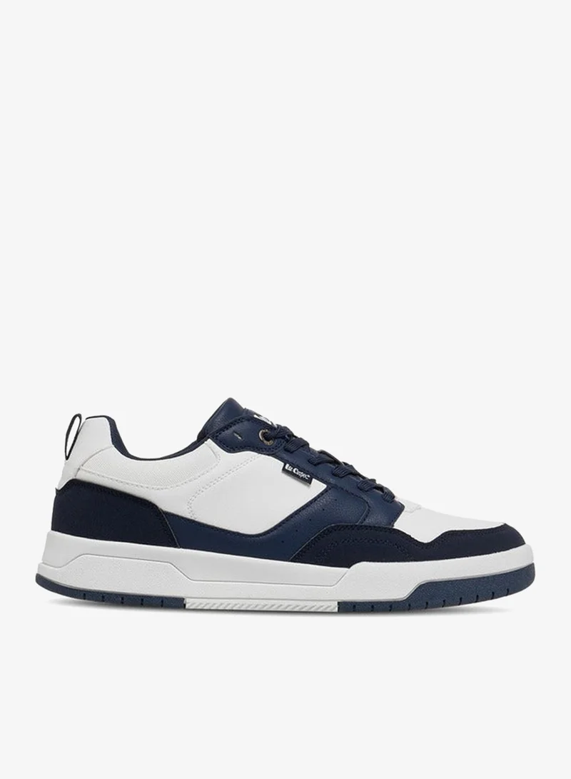Men's Panelled Sneakers with Lace-Up Closure