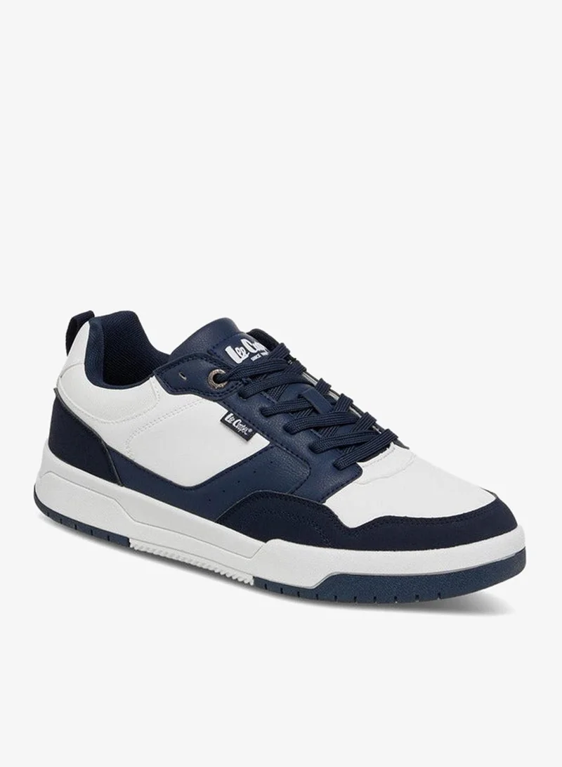 Men's Panelled Sneakers with Lace-Up Closure