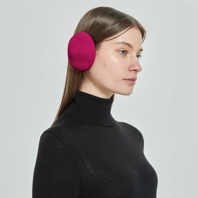 Aurya Bandless Ear Warmers/Earmuffs Winter Ear Covers Outdoor Fleece Ear Muffs for Men Women Kids(Wine Red) - Image 5