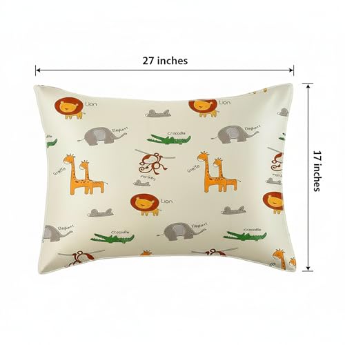 Filymore Kids 31 Animal Printed Pillow Covers for Kids Room | Made with Pure Microfiber Soft & Skin Friendly Pillow Cases | Size (17 x 27 inch, Off White) Set of 2 Covers. - Image 2