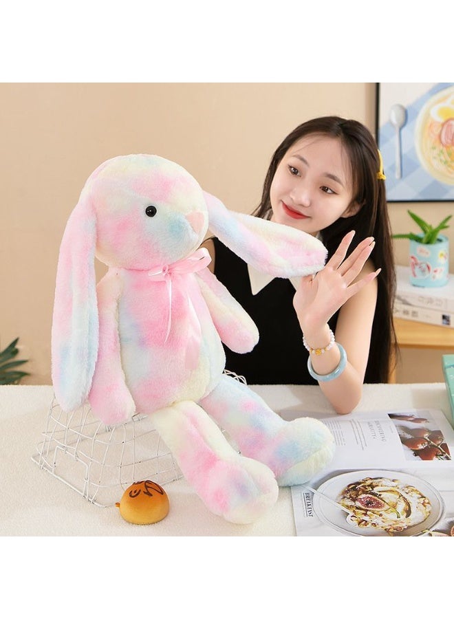 JAYATO Colorful Long-eared Rabbit Plush Toy - Cute Bonnie Rabbit Doll - Girl's Birthday Gift - Pink Color 40cm - Image 4