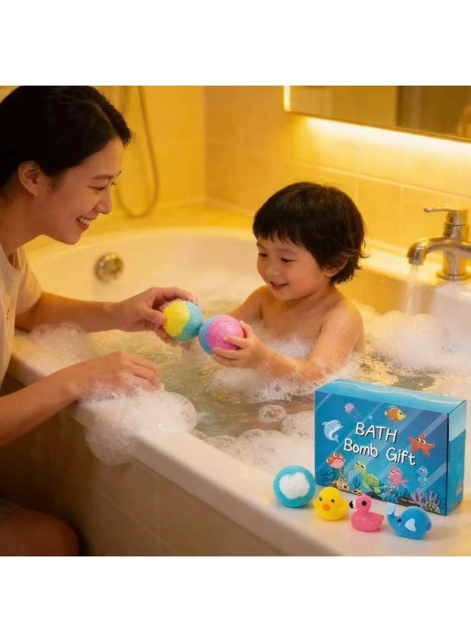 Bath Easter Bath Bombs with Surprise Inside, 12 Pack Fizzy Bubble Bath Gift Set, with Surprise Toys Inside, Organic Bath Bombs with Toys, Natural Sea Salt Color Changing Spa Bath Balls (Ocean 2) - Image 2