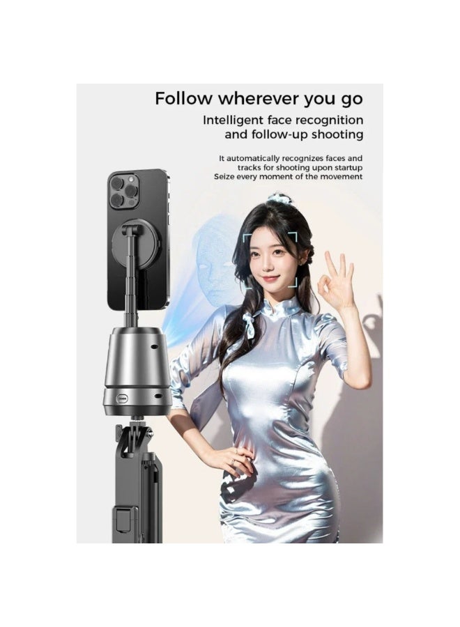 Dreamzon Automatic Face Tracking Phone Holder, Magnetic Horizontal Stabilizer, 360 Rotation Selfie Stick, Ai Face Tracking Gimbal Tiktok Shooting Remote Control Phone Holder - Image 2
