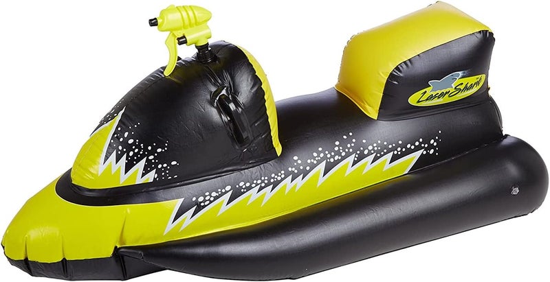 Swimline Lasershark Inflatable Wet-Ski Squirter in Black and Yellow - 51" - Image 4