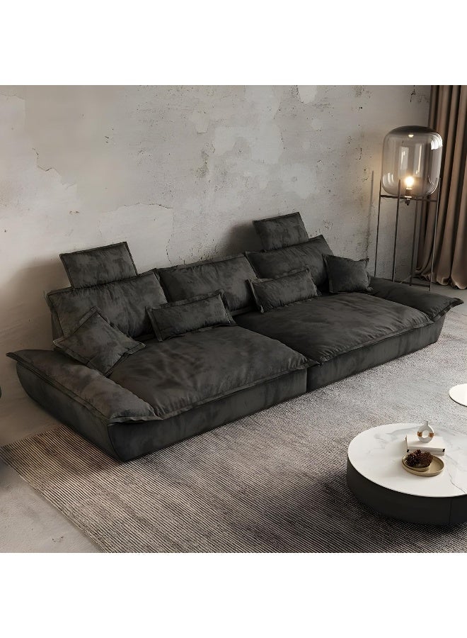 Comfynest Comfynest Loose Back Contemporary Sofa In Dark Gray With Pillow Top Arm  - Image 1