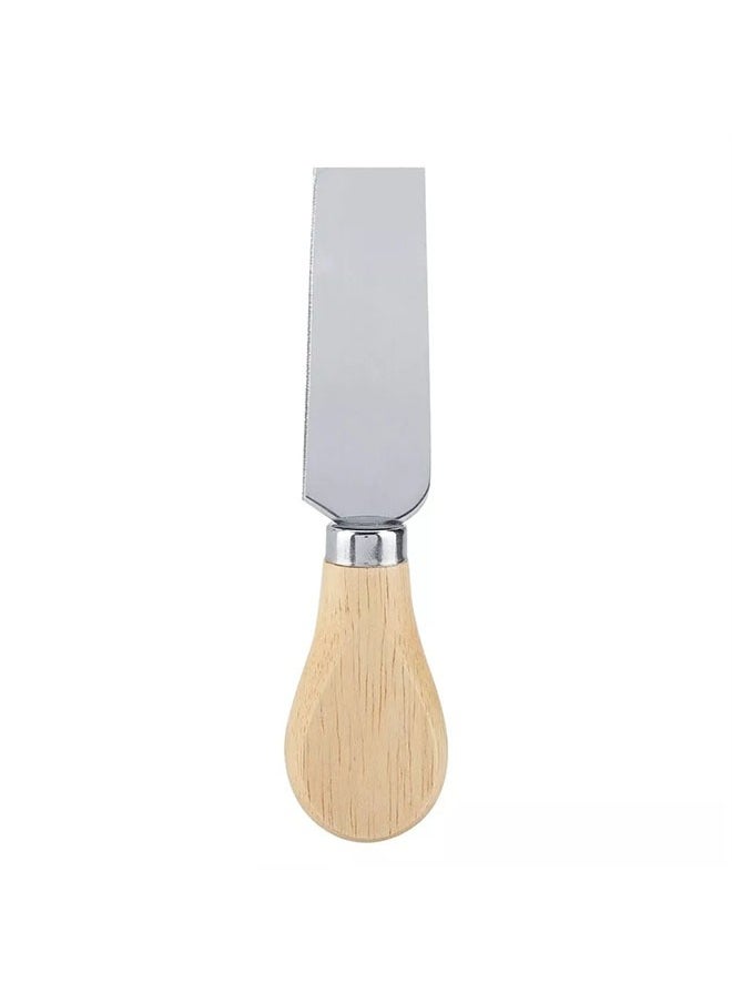 Generic - 2-Piece Rectangular Cheese Knife With Wooden Handle Silver/Brown - Image 1
