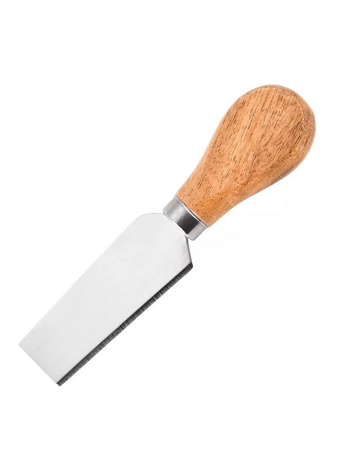 Generic - 2-Piece Rectangular Cheese Knife With Wooden Handle Silver/Brown - Image 1