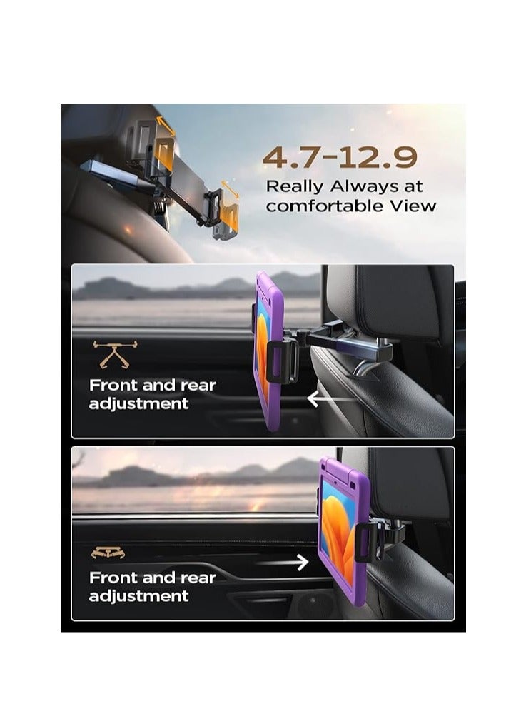 Tablet Holder for Car Ipad Car Holder Back Seat Road Trip Essentials for Kids Suitable for 4-12.9" Devices  - Image 4