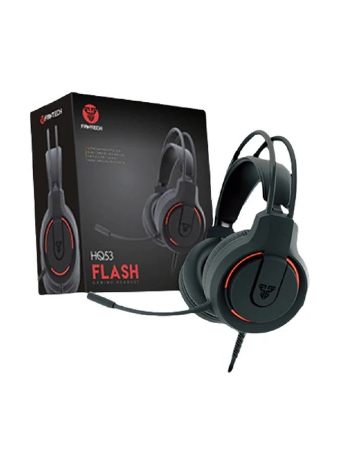 فانتيك سماعة الألعاب السلكية فانتك فلاش HQ53 بمنفذ 3.5 مم وUSB – أسود - Image 2