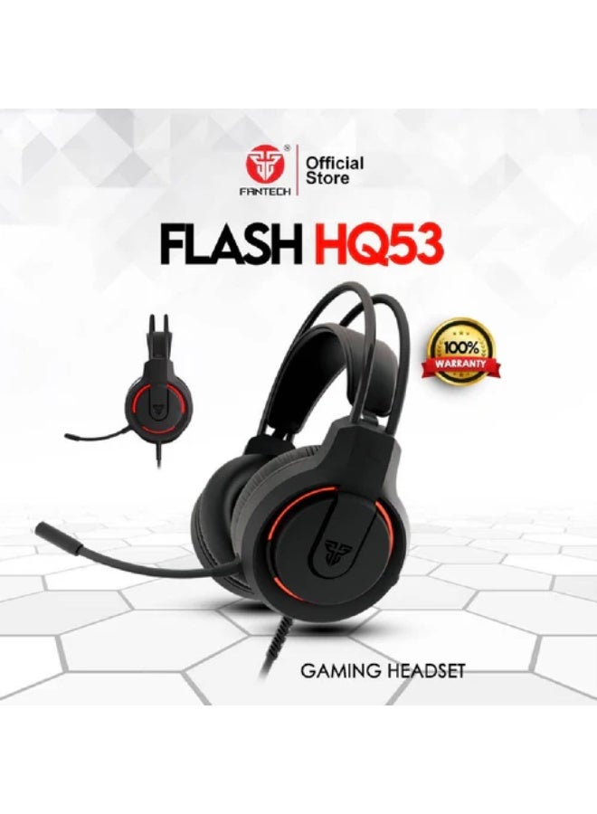 فانتيك سماعة الألعاب السلكية فانتك فلاش HQ53 بمنفذ 3.5 مم وUSB – أسود - Image 3