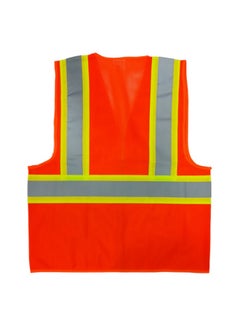 TAHA WTB015 | High-Visibility Safety Jacket for Industrial Workwear & Reflective Gear for Cycling and Biking | Orange Grey Reflective Tape  | Orange | Size-3XL  - Image 1
