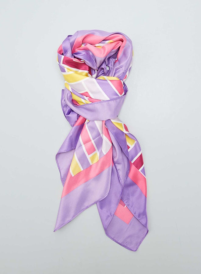 Kiabi large printed satin  floaty scarf 