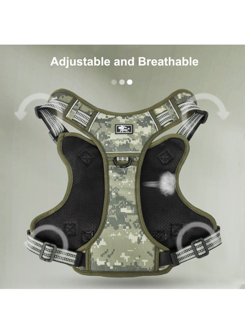 Generic Tactical Dog Harness for Medium and Large Dogs, With 2 Embroidered  hook and loop Patches, Adjustable No Pull Vest with Handle, Reflective Strips, for Training, Walking, and Hiking - Image 4