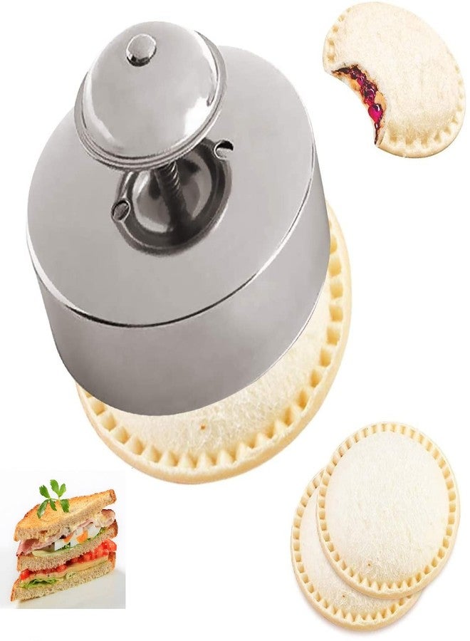 Aoyluvio Food-Grade 304 Stainless Steel Sandwich Sealer and Cutter - Uncrustable Sandwich Maker/PBJ Cutter - Image 1