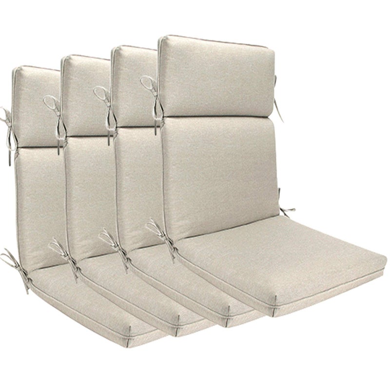 BOSSIMA Indoor Outdoor High Back Chair Cushions Replacement Patio Chair Seat Cushions Olefin Taupe