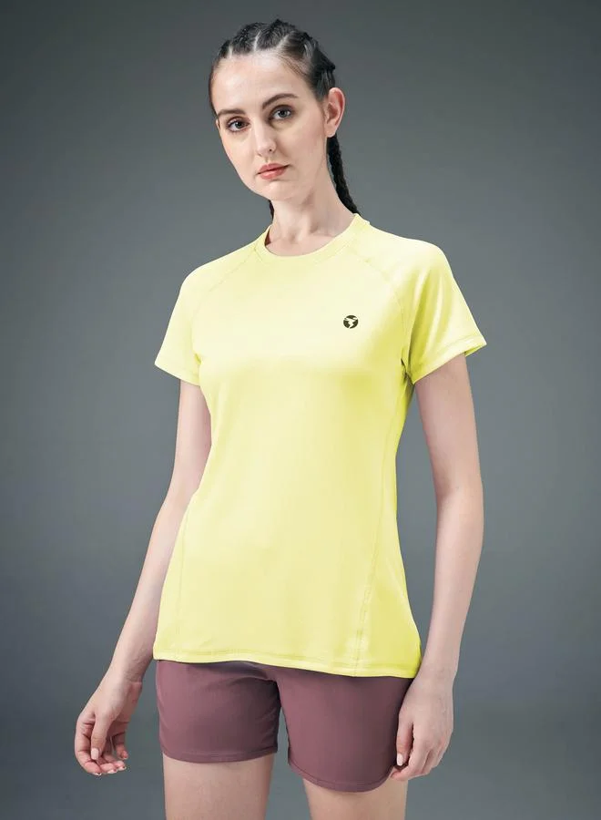 Technosport  Technosport Solid Crew Neck Short Sleeve T-Shirt for Women | Best Price UAE