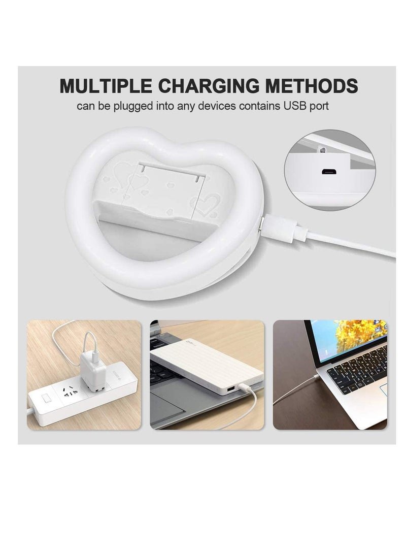 إضاءة سيلفي قابلة للتعتيم مع 40 مصباح LED، 3 أوضاع لونية و 3 مستويات سطوع، ضوء عالمي مع مشبك للهواتف، الحواسيب المحمولة، فيديوهات يوتيوب، المكياج، والبث المباشر للجمال - Image 2