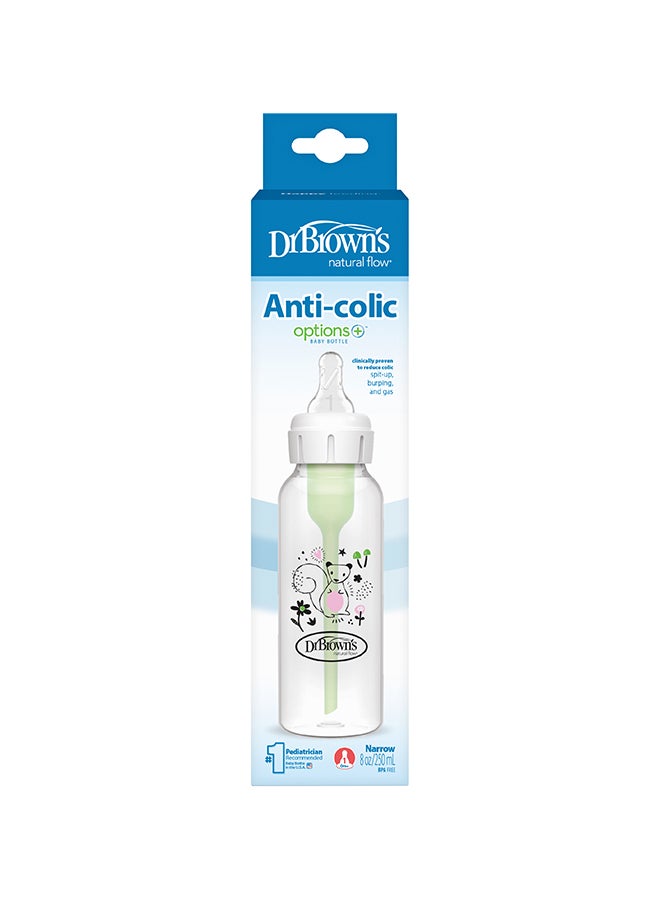 Dr. Brown’s 8 oz/250 mL PP Narrow Anti-Colic Options+ Baby Bottle, Squirrel, 1-Pack - Image 3