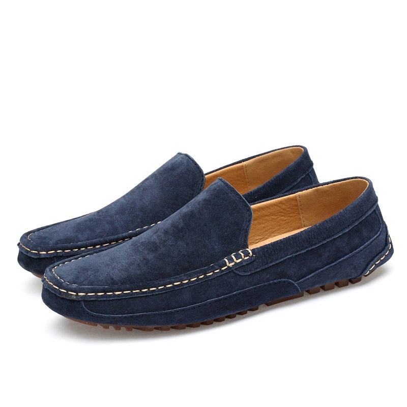 Men'S Leather Shoes Handmade Men'S Loafers Leather Lace-Up Loafers British Loafers Breathable Men'S Loafers - Image 4