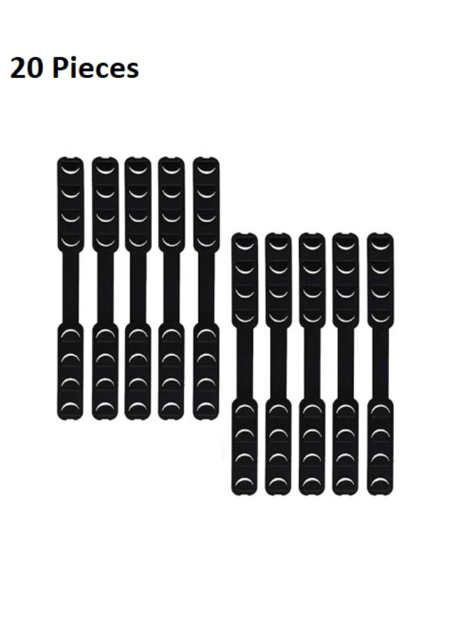 Set of 20 Adjustable Mask Ear Protectors – Flexible Silicone Face Mask Extension Straps and Anti-Tightness Ear Loop Gripper Hooks - Image 1