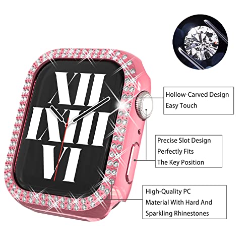 FULLIFE 6-Pack for Apple Watch Ultra 3/2/1 Case Series 11 10 9 8 7 6 5 4 3 2 1 SE3 49/45/44/42/41/40/38mm Bling Face Cover Sparkling Frame for iWatch Women - Image 2