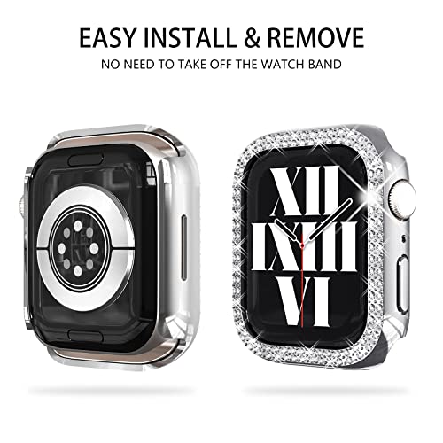 FULLIFE 6-Pack for Apple Watch Ultra 3/2/1 Case Series 11 10 9 8 7 6 5 4 3 2 1 SE3 49/45/44/42/41/40/38mm Bling Face Cover Sparkling Frame for iWatch Women - Image 3