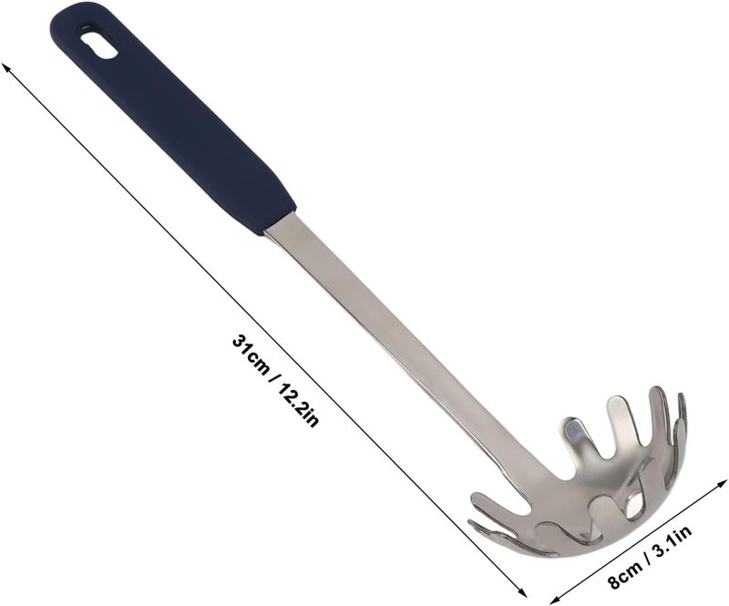 Cuisine Spaghetti Rake, Stainless Steel Pasta Fork, Multi Functional Anti Stick Noodle Server with Hanging Hole for Kitchen Cooking and Serving - Image 5