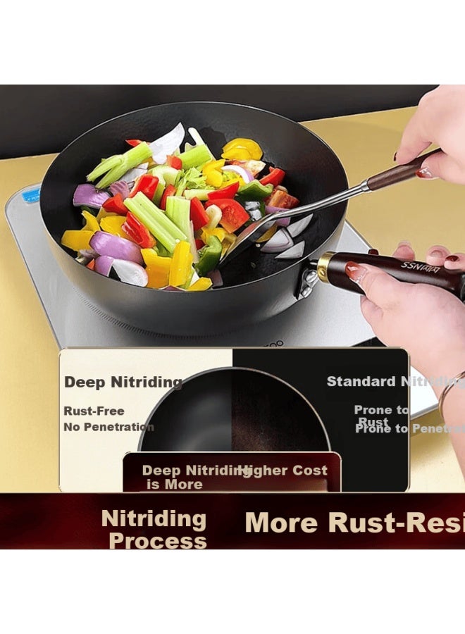 Ssn Small Cast Iron Pan Uncoated Deep Frying Pan For 2-3 People 26cm Induction Gas Stove Cooking Pan - Image 4