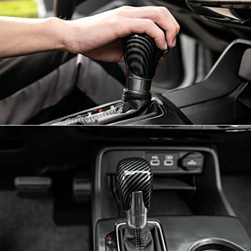 CKE Compatible with Honda Civic 2022 2023 2024 2025 for CRV HRV 2023 2024 2025 for Accord 2018-2024 2025 Accessories Car Center Console Gear Shift Knob Cover Trim Cap -Black Carbon - Image 4