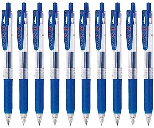 Zebra Technologies Zebra Sarasa Clip 0.3 Retractable Gel Ink Pen, Rubber Grip, 0.3mm, Blue Ink, Value Set of 10 - Image 2