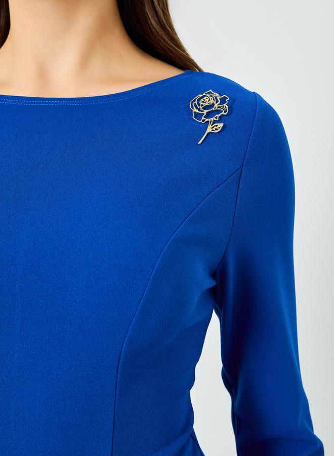 تايك تو فستان ميدي بتفاصيل كشكش وحاشية غير متماثلة - Image 4