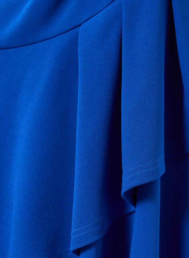 تايك تو فستان ميدي بتفاصيل كشكش وحاشية غير متماثلة - Image 5