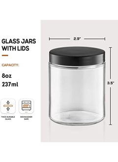 Thick Glass Jars with Lids Clear  Pack of 12 - pzsku/Z25A843746F92949AE4F0Z/45/_/1675428847/10ef8c36-1dbf-4cb0-ba7e-c033ebd3337c