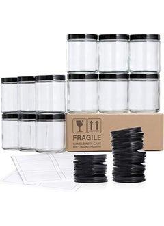 Thick Glass Jars with Lids Clear  Pack of 12 - pzsku/Z25A843746F92949AE4F0Z/45/_/1675428847/ee0cd9c9-4031-404f-8e64-fafdaf2636cc