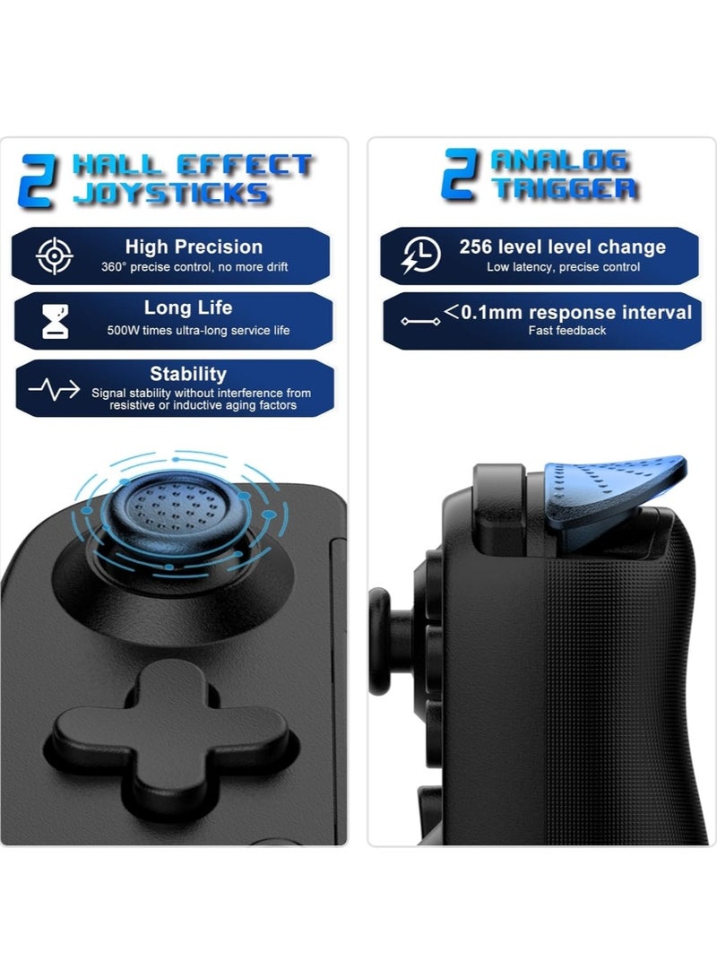 Game Controller For IPhone, IPad, Tablet, PC, Bluetooth 5.0 Low Latency Joystick Gamepad For Call Of Duty, Apex, MFi Games, Cloud Gaming, Steam, Direct Play (Black)  - Image 4
