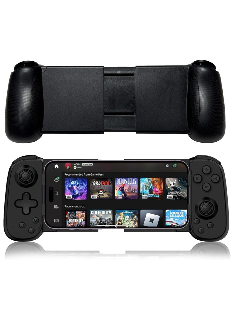 Game Controller For IPhone, IPad, Tablet, PC, Bluetooth 5.0 Low Latency Joystick Gamepad For Call Of Duty, Apex, MFi Games, Cloud Gaming, Steam, Direct Play (Black)  - Image 1