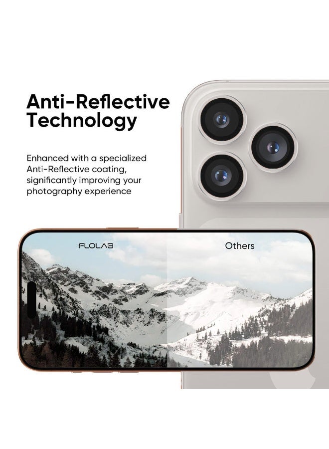 MOCOM Apple iPhone 17 Pro Max/17 Pro Camera Lens Protector, 9H Tempered Glass Screen Protector with Metal Individual Ring, HD Clear Anti-Glare, Scratch-Resistant, Easy Installation - Suitable for Silver - Image 4