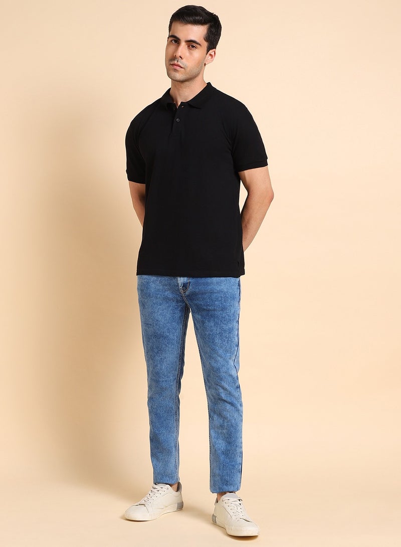 Dennis Lingo Black T-Shirt for Men, Relaxed Fit - Image 1
