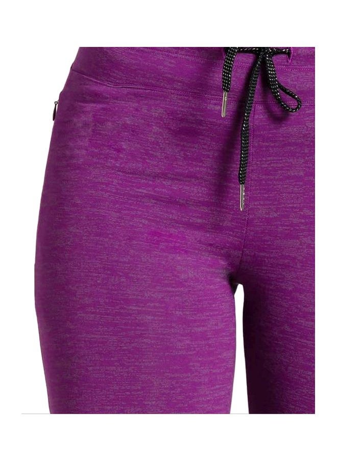 JOCKEY Jockey Women Sports Leggings AA01 0103 PGMAL Purple Glory Marl Large  - Image 4