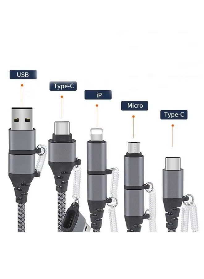 3-In-2 Power Line Data Cable Type-C Micro usb Connector Fast Charging Data Transfer Cable 1.5 Meter - Image 2