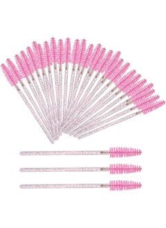 Generic Disposable pink lash brushes, eyebrow spoolies for mascara wands, makeup tools and cosmetics pack. of 12 pcs..  - Image 5