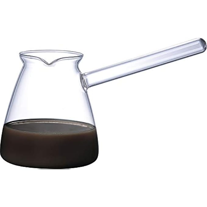 Neoflam Borosilicate Coffee Warmer With Handle  Turkish Coffee Maker Stove Top Borosilicate Glass With Perfect Pouring Spout 500Ml - Image 1