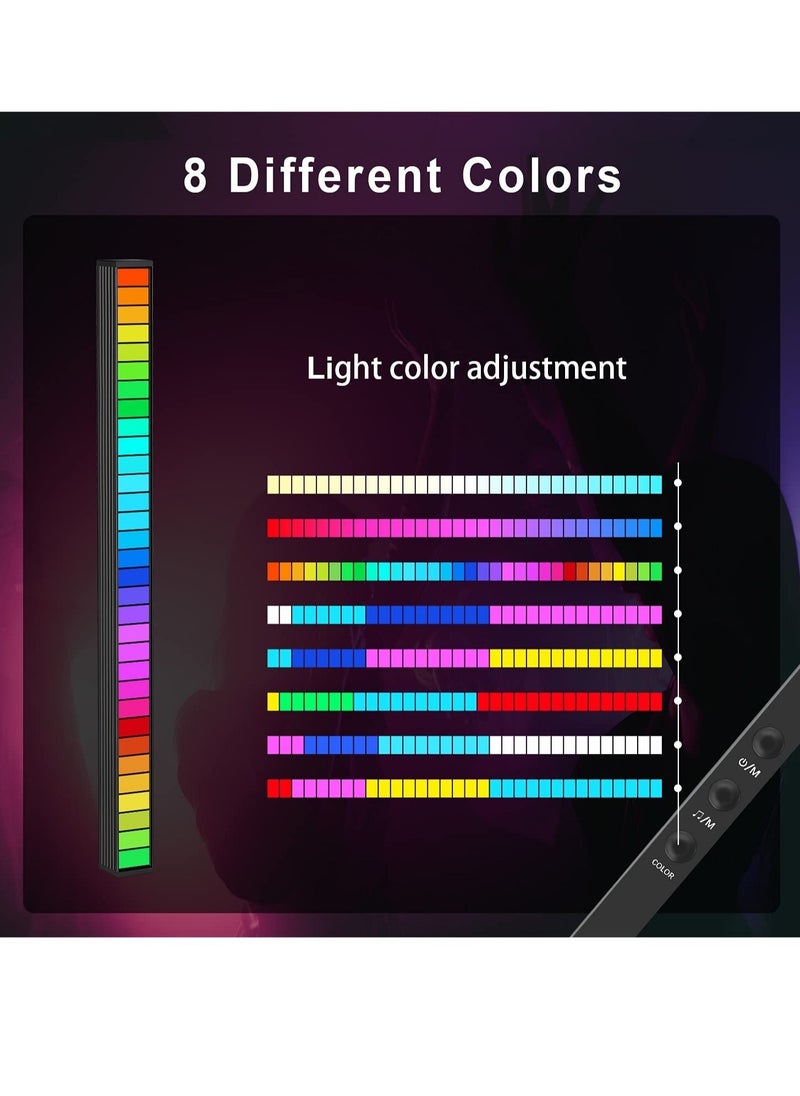 ELTRAZONE RGB Sound Control Light, 2 Pcs Rechargeable Voice-Activated Pickup Rhythm Creative Colorful LED Ambient 32 Bit Music for Car Laptop Party Outdoor Gaming  - Image 3