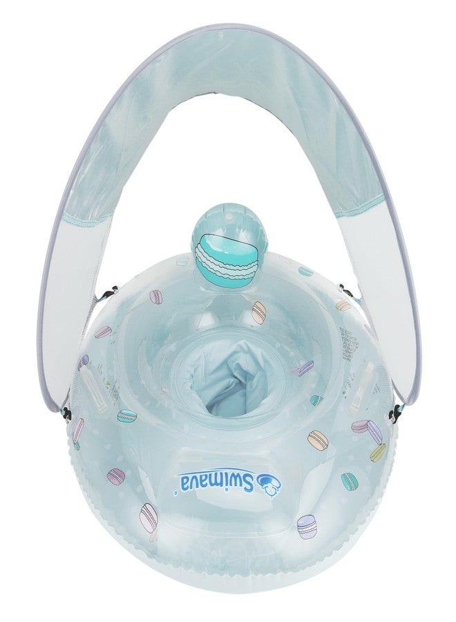 Swimava G3 Baby Seat Ring with Canopy (Age 6-36 Months) - Inflatable Swimming Float, Foldable Lightweight Pool Swim Training Aid for Babies, Infants and Toddlers (Le Macaron) - Image 2