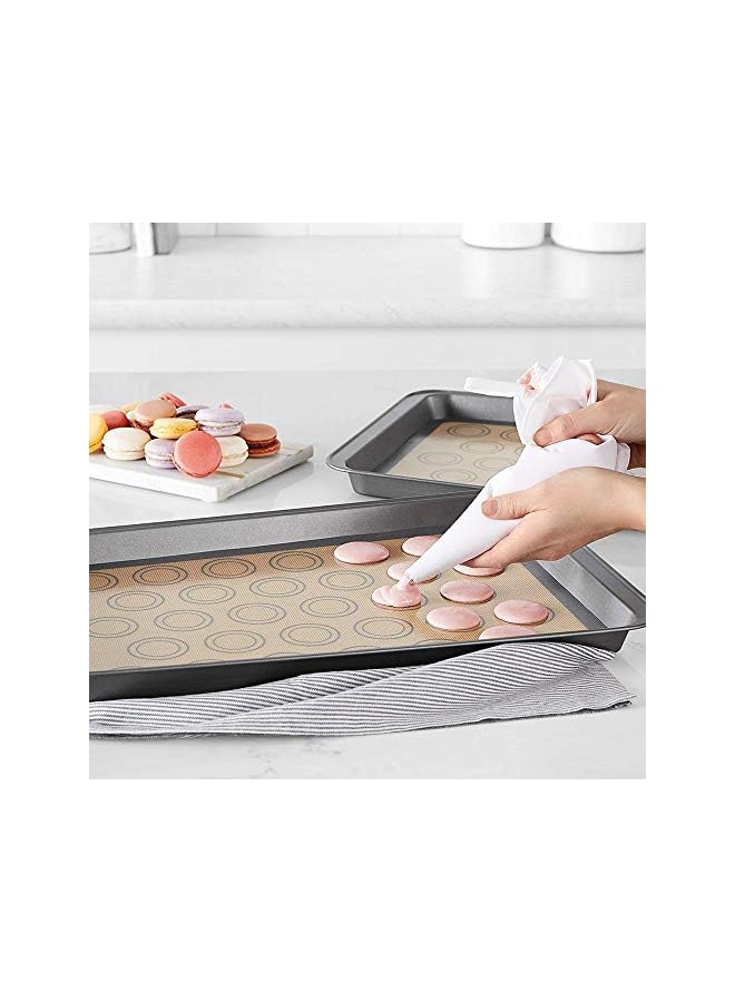 PROMASS Silicone Baking Mat Non-Stick Silicon Macaroon Baking Half Sheet BPA Free Perfect Baking Pad Cookie Kit for for Macarons,Cake,Bread and Pastry Making Set of 2 - Image 4