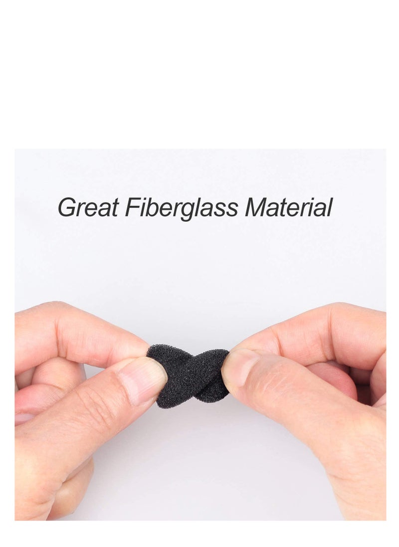 Lapel Microphone Windscreen, for Variety of Headset Microphone, Tough Sponge Material, Microphone Noise Reduction, Black, 10 Pack