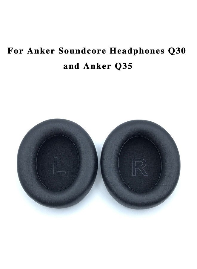 Replacement Earpads Cushions For Soundcore Life Q30,Q35 Earpads Ear Cushions Black - Image 1