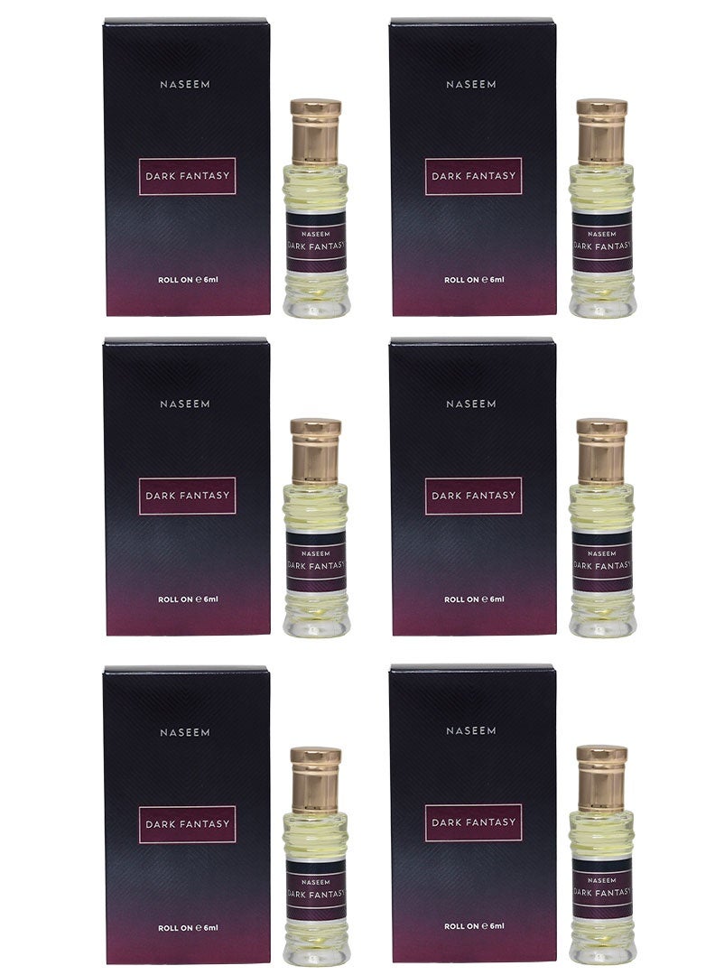 Dark Fantasy Perfume Oil Roll-On for Men & Women - 6ml (Pack of 6)