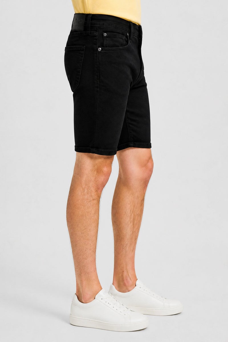 LEE Men Washed Denim Shorts, Black - Image 4